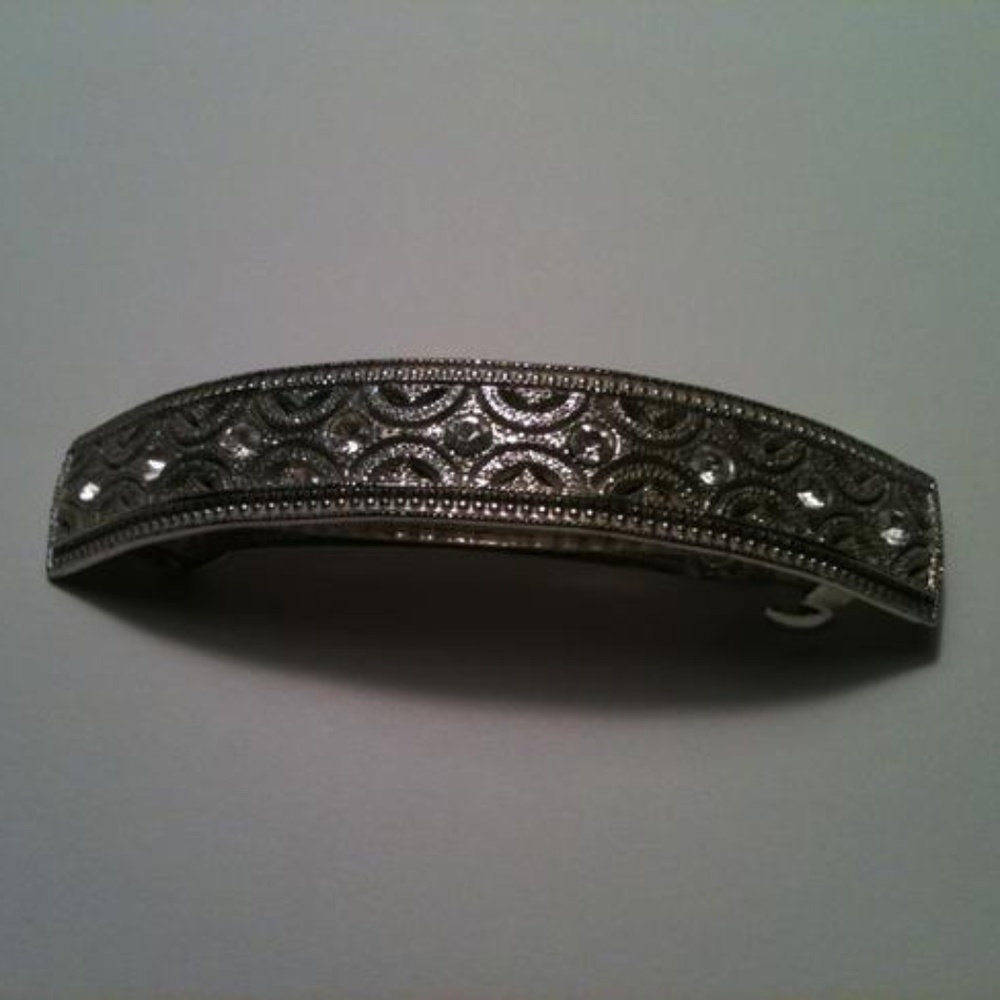 Silver Diamond Encrusted Wedding Hair Clip